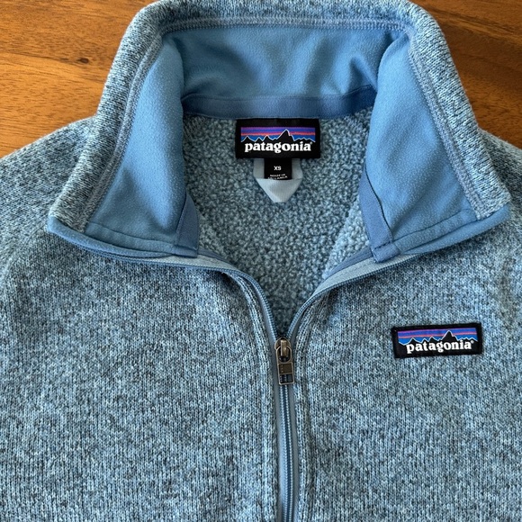 Patagonia Blue Better Quarter-Zip Knit Soft Sweater Size XS - Picture 2 of 5